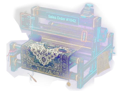 RMPro point of sale system managing rug sales orders, payments, returns, and customer requests