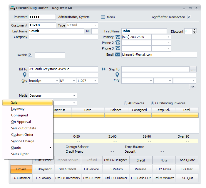 Multiple Invoice Types - Multiple Invoices